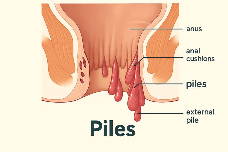 Illustration of hemorrhoids